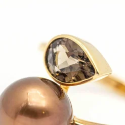 Bague FUMME en Or Rose et Quartz.