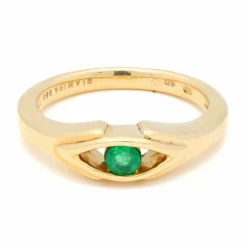 Bague Glamira en or jaune émeraude