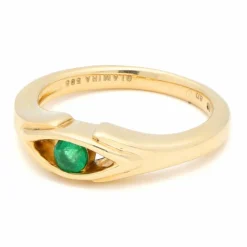 Bague Glamira en or jaune émeraude