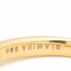 Bague Glamira en or jaune émeraude