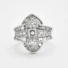 Bague godronné or et diamants