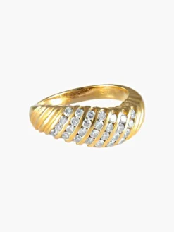 Bague Godronnée Diamants