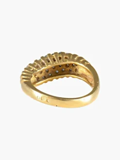 Bague Godronnée Diamants