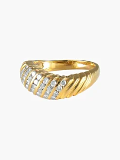 Bague Godronnée Diamants