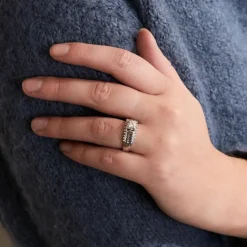 Bague Godrons Diamants