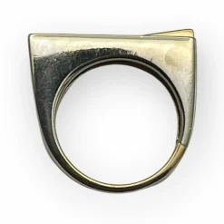 Bague géométrique deux ors