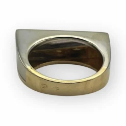 Bague géométrique deux ors