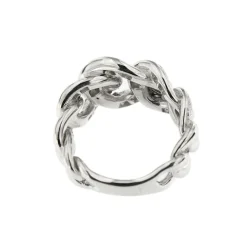 Bague gourmette Or blanc Diamants