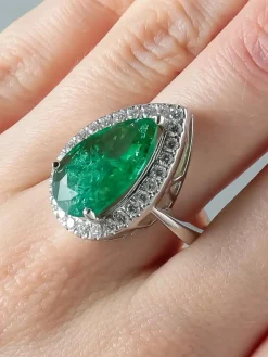 Bague Goutte d'émeraude