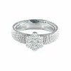 Bague Grande Fleur Diamants