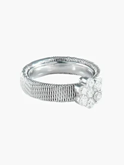 Bague Grande Fleur Diamants