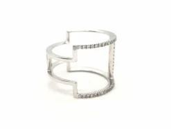 Bague Graphique Or blanc Diamant