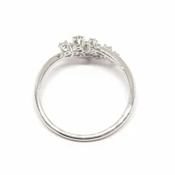 Bague grappe diamants or blanc
