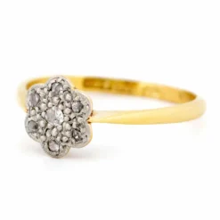 Bague grappe florale diamants