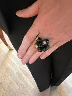 Bague Grelots onyx et diamants
