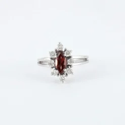 Bague Grenat Diamants