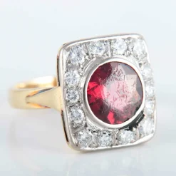 Bague Grenat Diamants