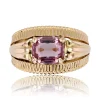 Bague grenat malaya et or