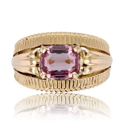 Bague grenat malaya et or