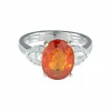 Bague Grenat Mandarin Diamants