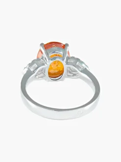 Bague Grenat Mandarin Diamants