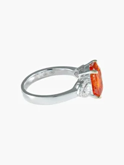 Bague Grenat Mandarin Diamants
