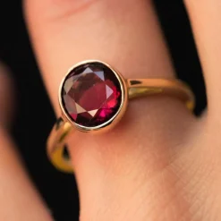 Bague grenat rhodolite