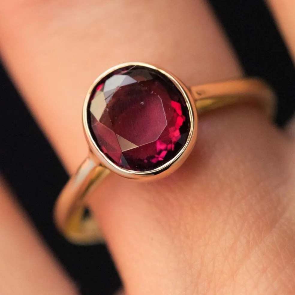 Bague grenat rhodolite