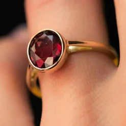 Bague grenat rhodolite