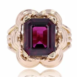 Bague grenat rhodolite et or vintage