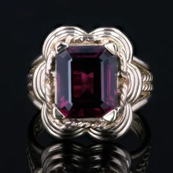 Bague grenat rhodolite et or vintage