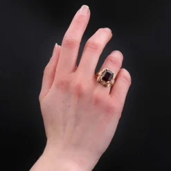 Bague grenat rhodolite et or vintage