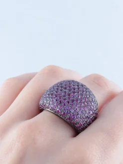 Bague Guy Ellia, Rubis et or noir