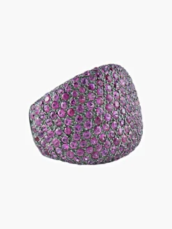 Bague Guy Ellia, Rubis et or noir