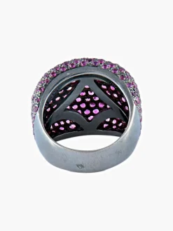 Bague Guy Ellia, Rubis et or noir