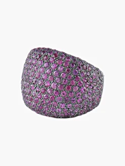 Bague Guy Ellia, Rubis et or noir