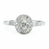 Bague Halo Diamant Platine