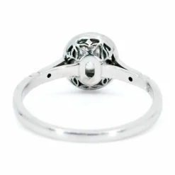 Bague Halo Diamant Platine