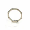 Bague hexagonale en Or blanc & diamants