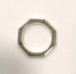Bague hexagonale en Or blanc & diamants