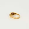 Bague Illusion or jaune, rubis, diamants