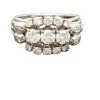 Bague imposante vintage Carl Bucherer or gris et diamant