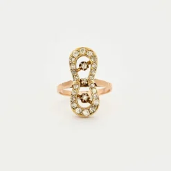 Bague infini or et diamants