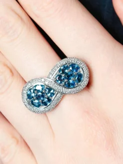 Bague Infini Saphirs Diamants