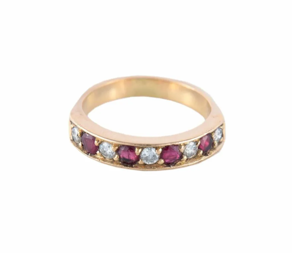 BAGUE "INFINITY" DIAMANTS & RUBIS