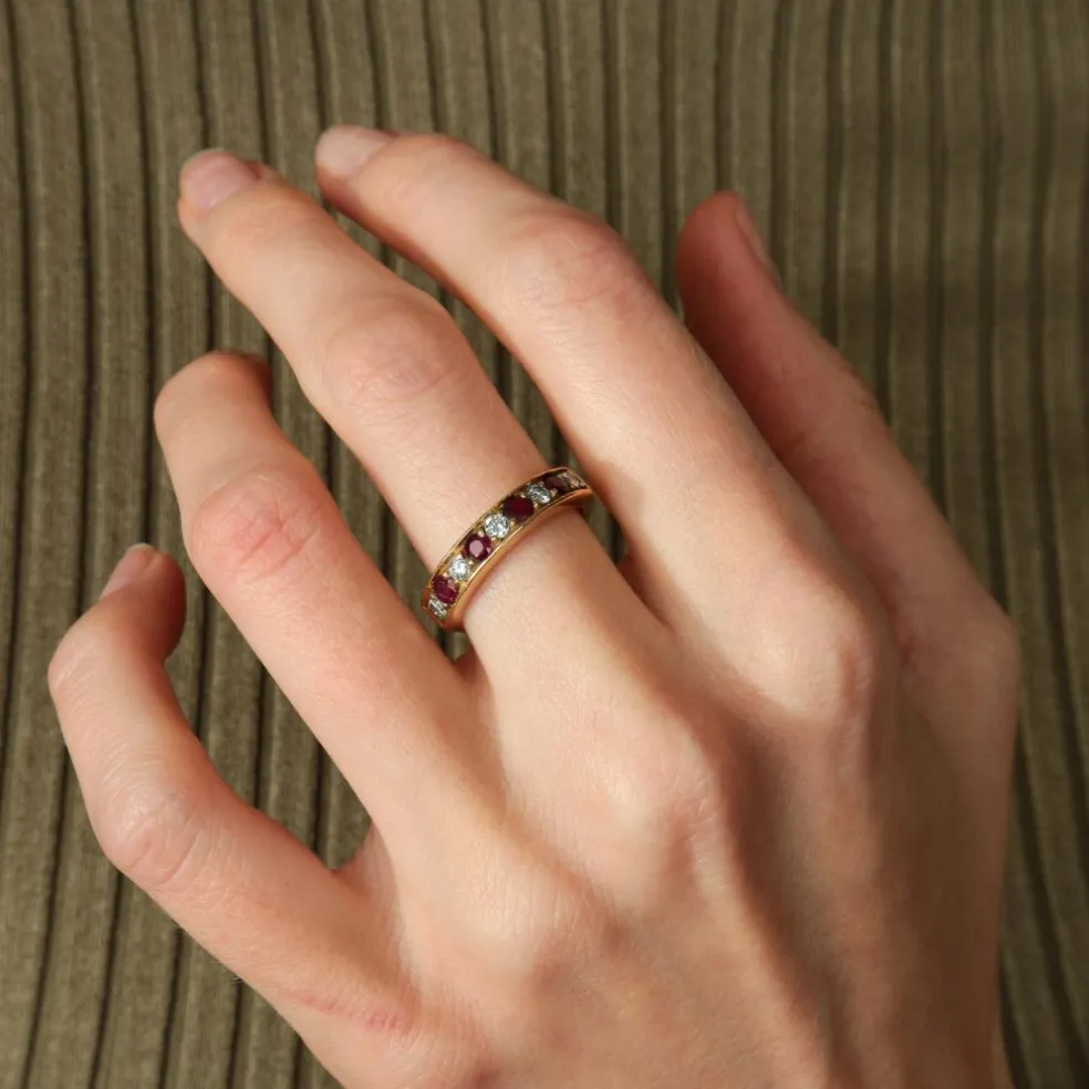BAGUE "INFINITY" DIAMANTS & RUBIS
