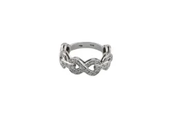 Bague Infinity en or blanc et diamants