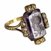 Bague Intaille Perles Fines