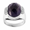 Bague iolite et diamants
