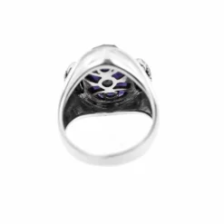 Bague iolite et diamants
